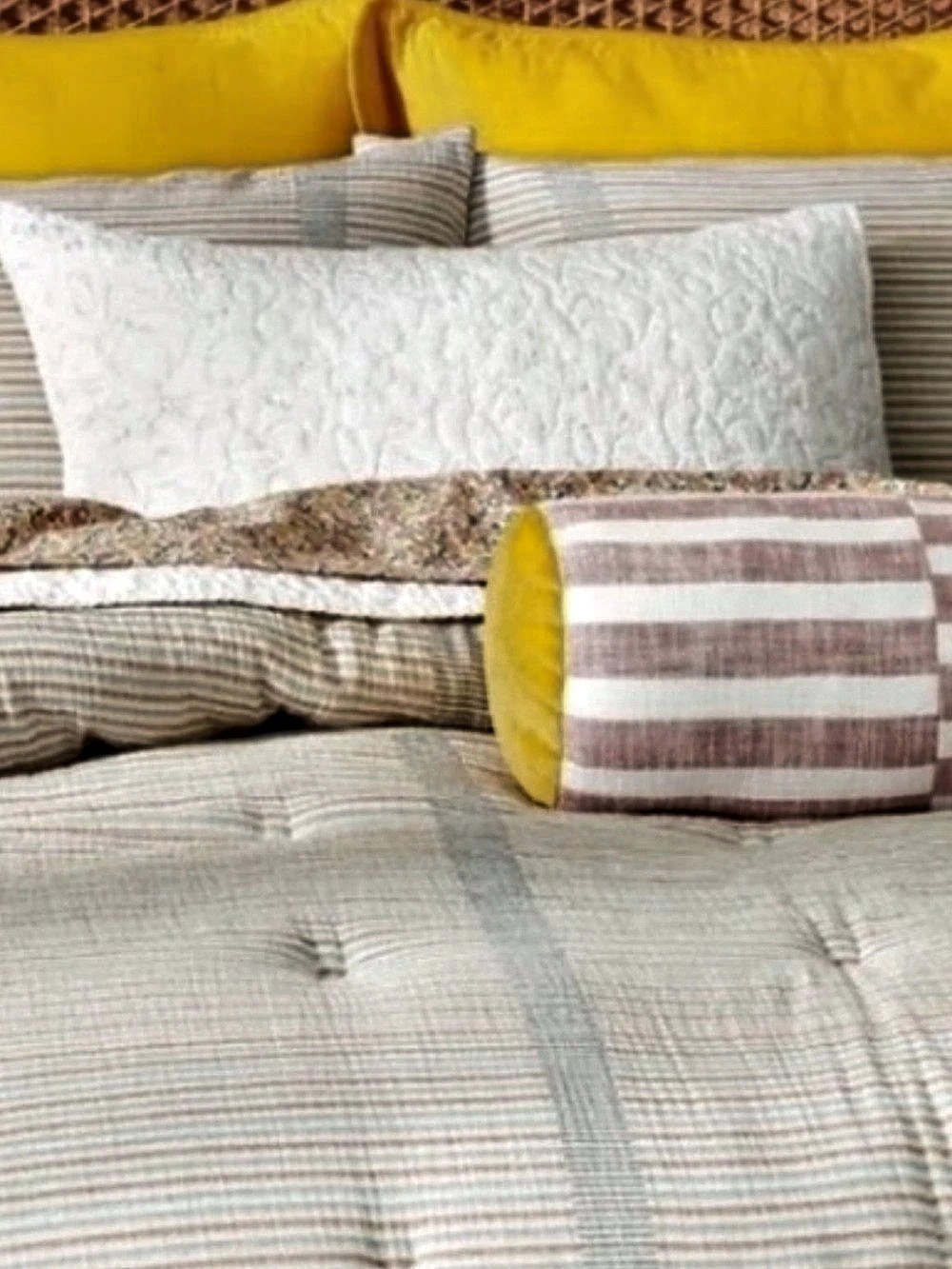 Opalhouse Jungalow Checkered Bolster Bed Pillow . 8” Diameter ,36” Long